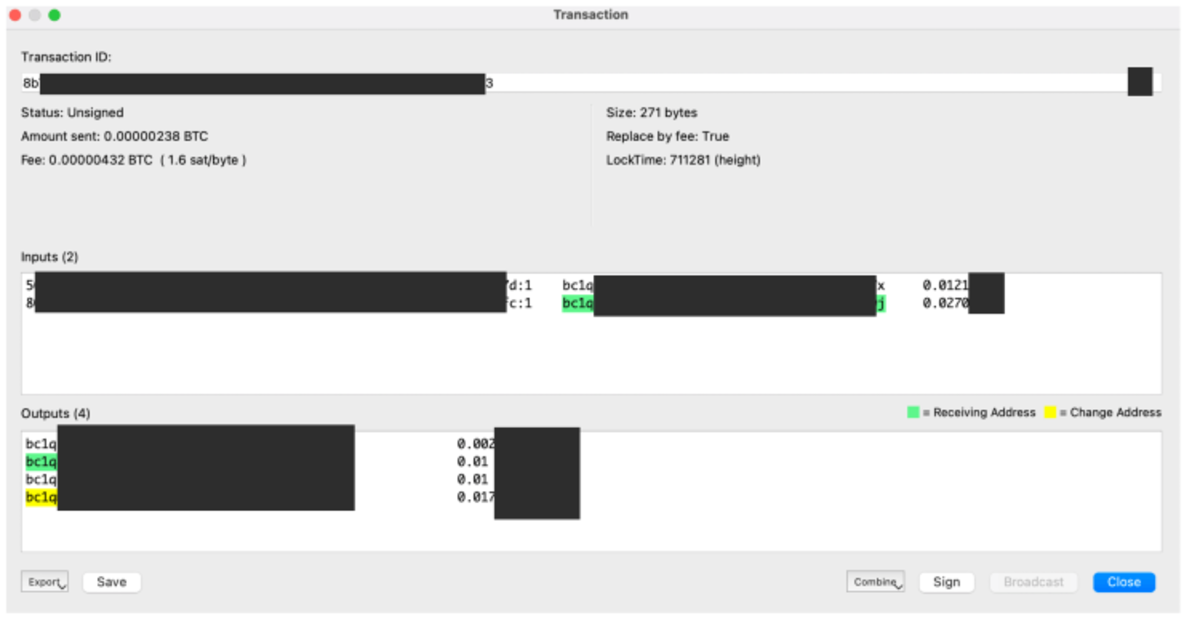 coinjoin combined transaction