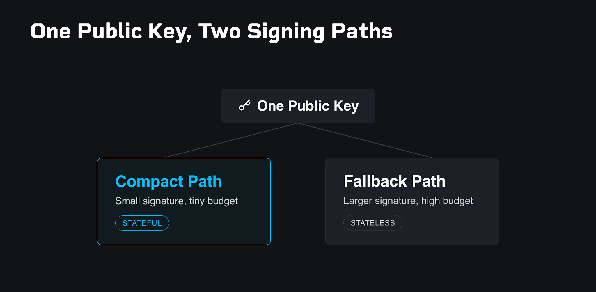 One Public Key, Two Signing Paths: Compact or Fallback